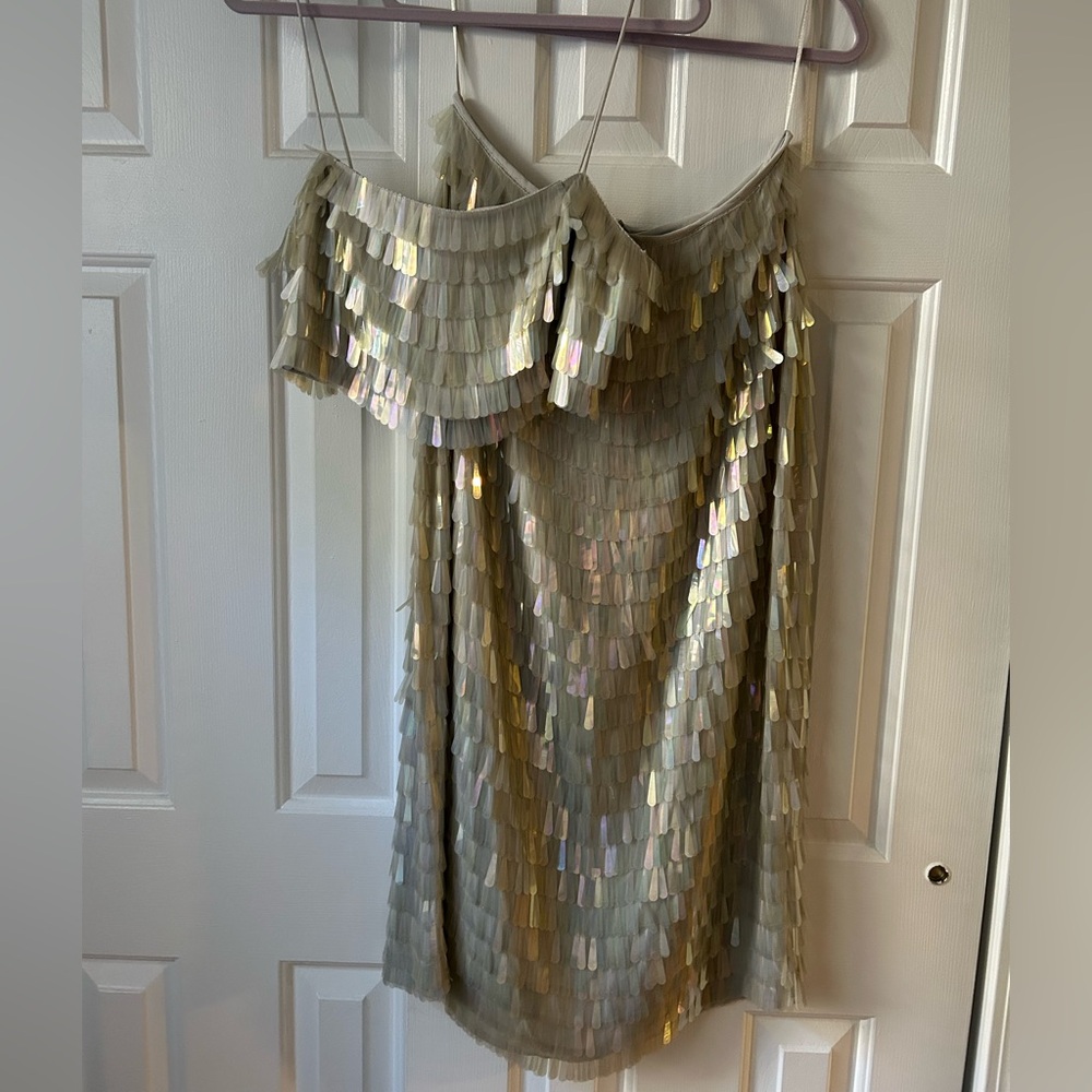 ASOS iridescent sequin two piece set